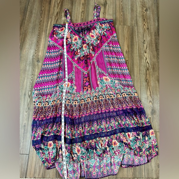 Anthropologie Floral Maxi Dress - Pink and Green - Picture 11 of 12